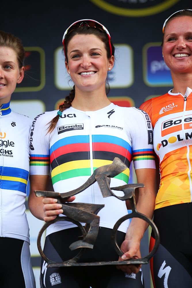 Emma Johansson (Wiggle High5), Elizabeth Armitstead (Boels Dolmans Cycling Team) and Chantal Blaak (Boels Dolmans Cycling Team)