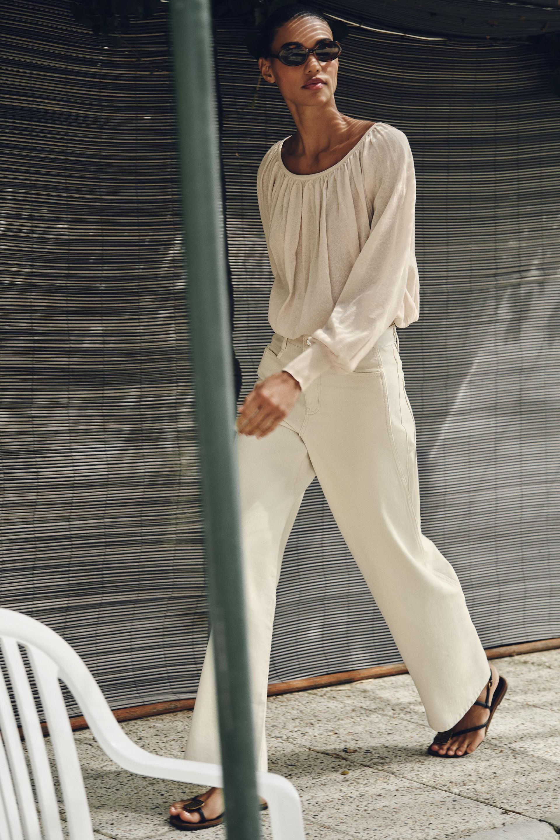 Knit Boat Neck Blouse