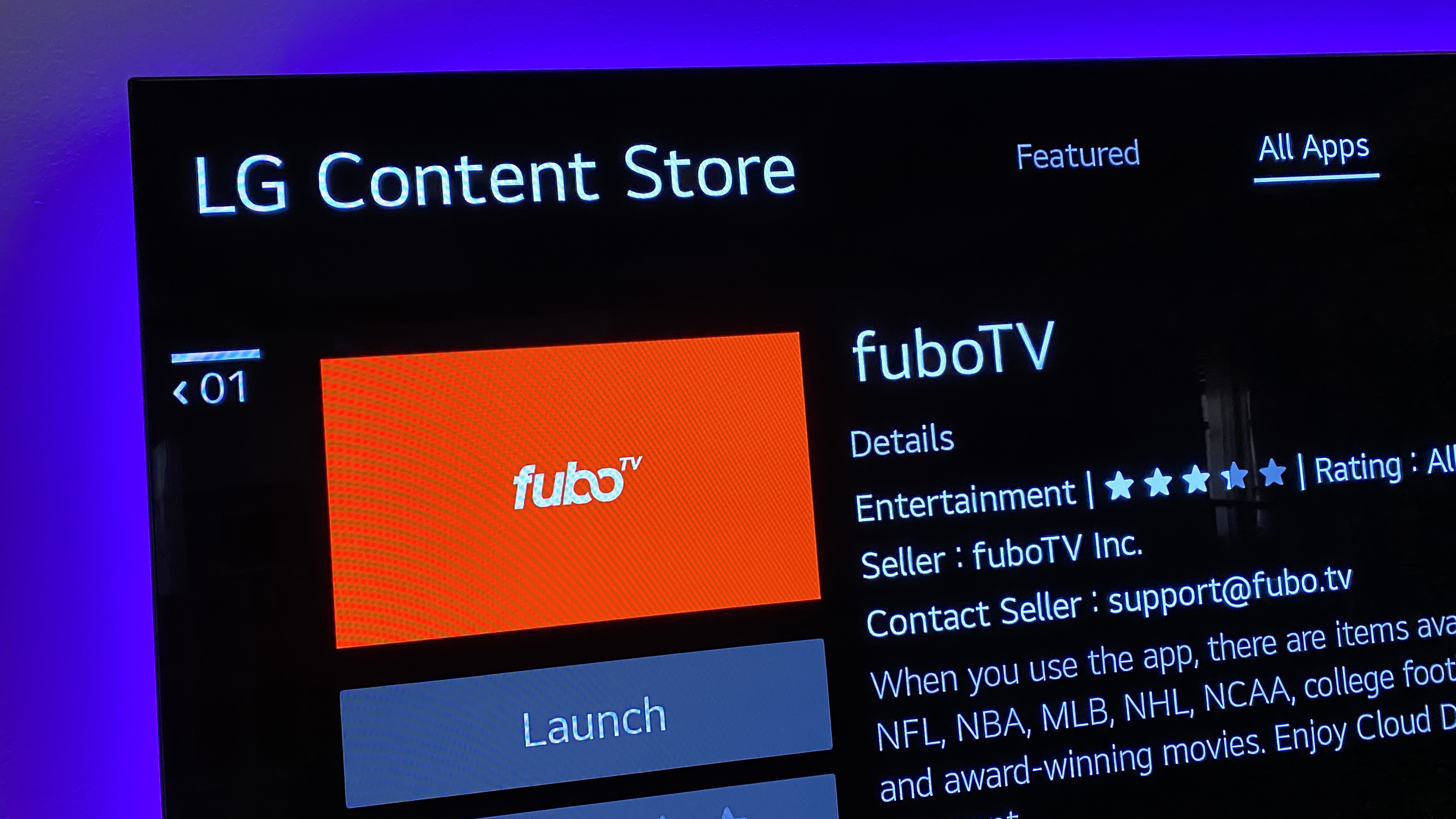 FuboTV now available on LG smart TVs