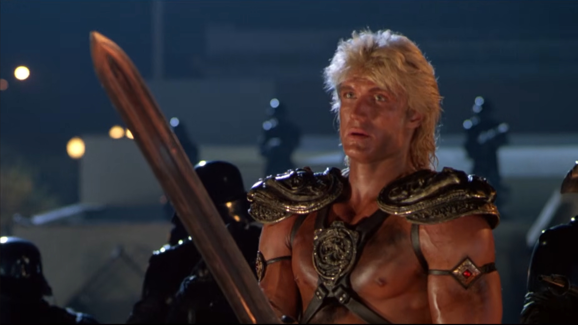 Screenshot from the 1987 science fantasy movie "Masters of the Universe".