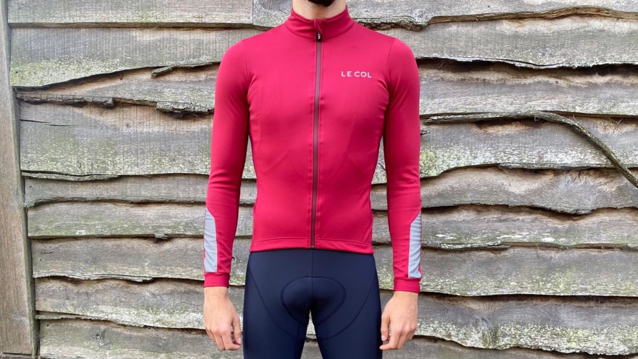 Image shows a rider wearing the Le Col Pro Jacket II.