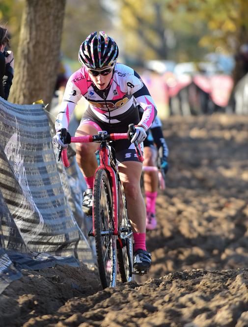 Arley Kemmerer (PB2 Pro Team) riding in the top five on lap two