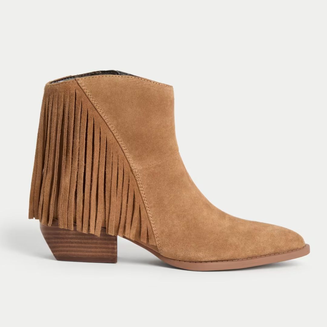 M&S Suede Cowboy Boots