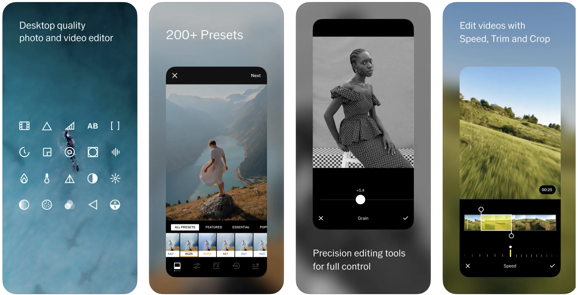 VSCO Photo and Video Editor app screenshots