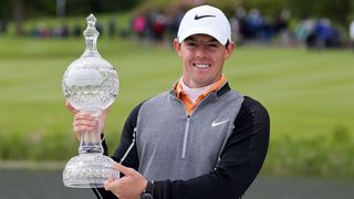 Rory McIlroy with the trophy after winning the 2016 Irish Open