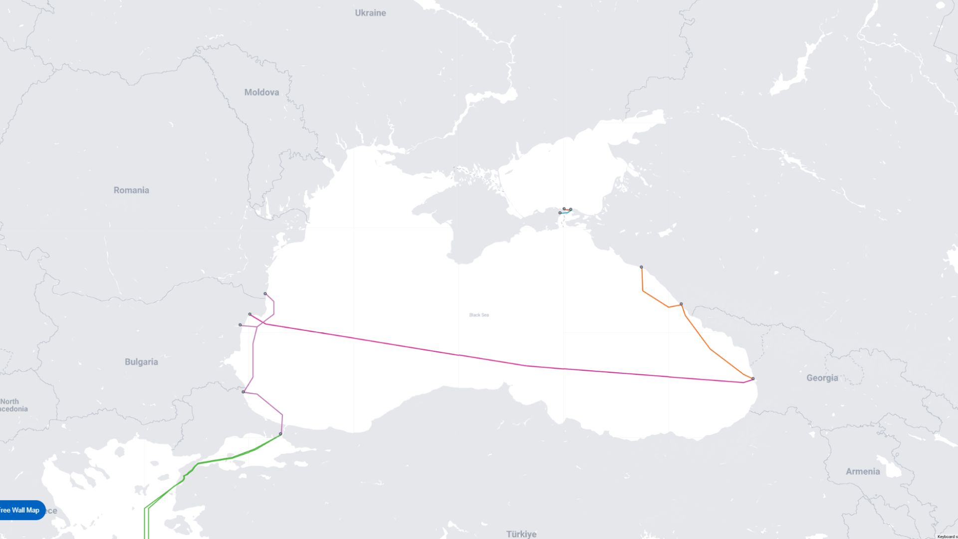 Undersea cables in the Black Sea