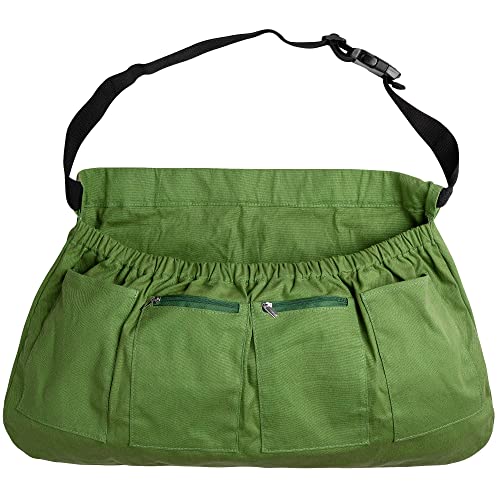 Codree 1pcs Harvest Apron for Garden Vegetable-Adjustable Harvest Picking Apron With 4 Pockets for Gardeners Pick Fruit Berry Weeding