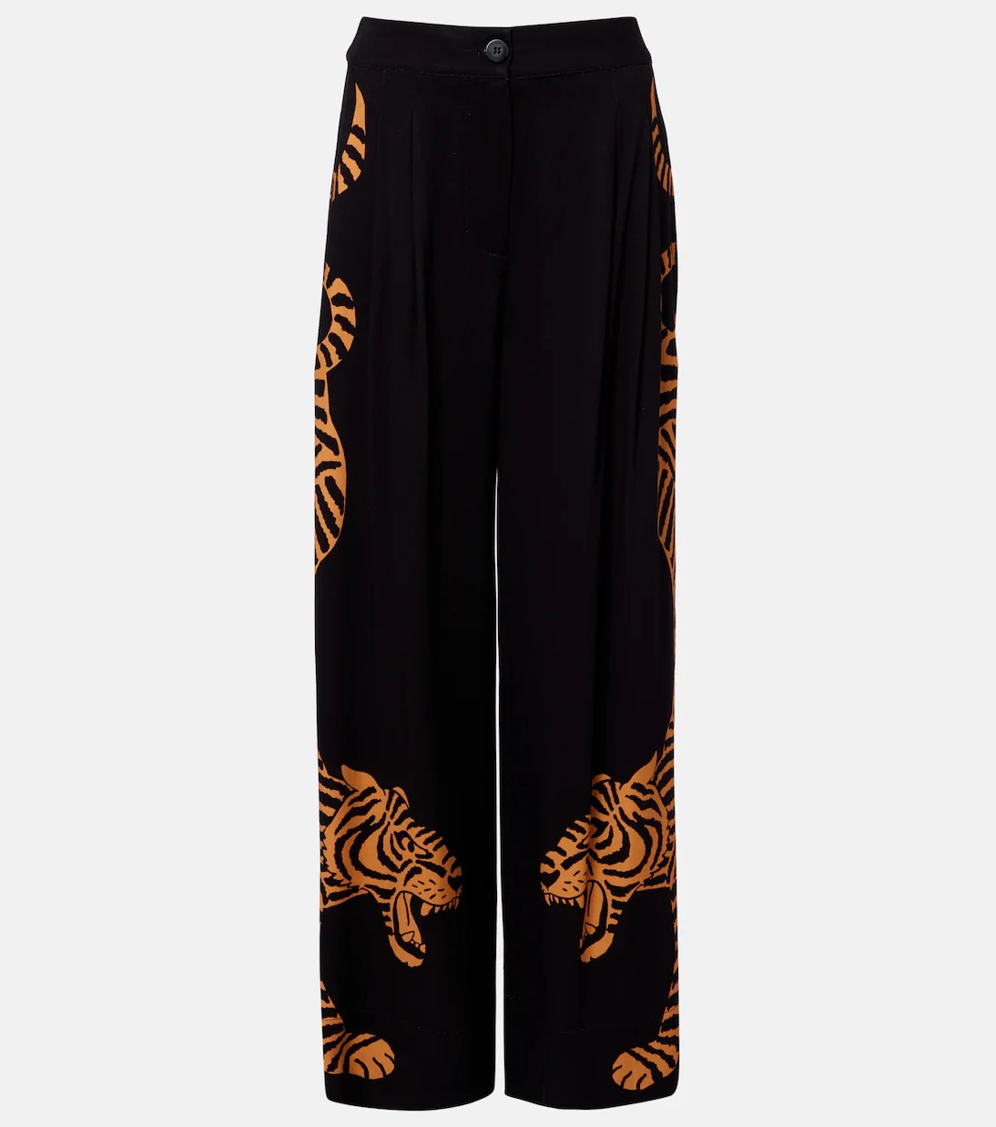 Farm Rio, Black Tiger wide-leg pants