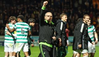 MOTHERWELL, SCOTLAND - MAY 13: Celtic manager Martin O'Neill at full time during a William Hill Premiership match between Motherwell and Celtic at Fir Park, on May 13, 2026, in Motherwell, Scotland. (Photo by Ross MacDonald/SNS Group via Getty Images)