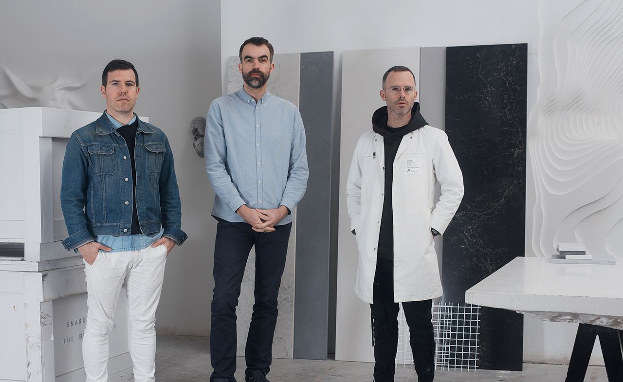 Benjamin Porto, Alex Mustonen and Daniel Arsham of Snarkitecture.