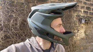 Specialized Gambit full-face helmet being worn by a man