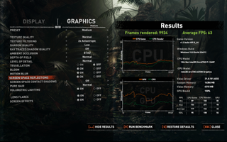 Shadow of the Tomb Raider benchmark running on the Intel Arc A370M