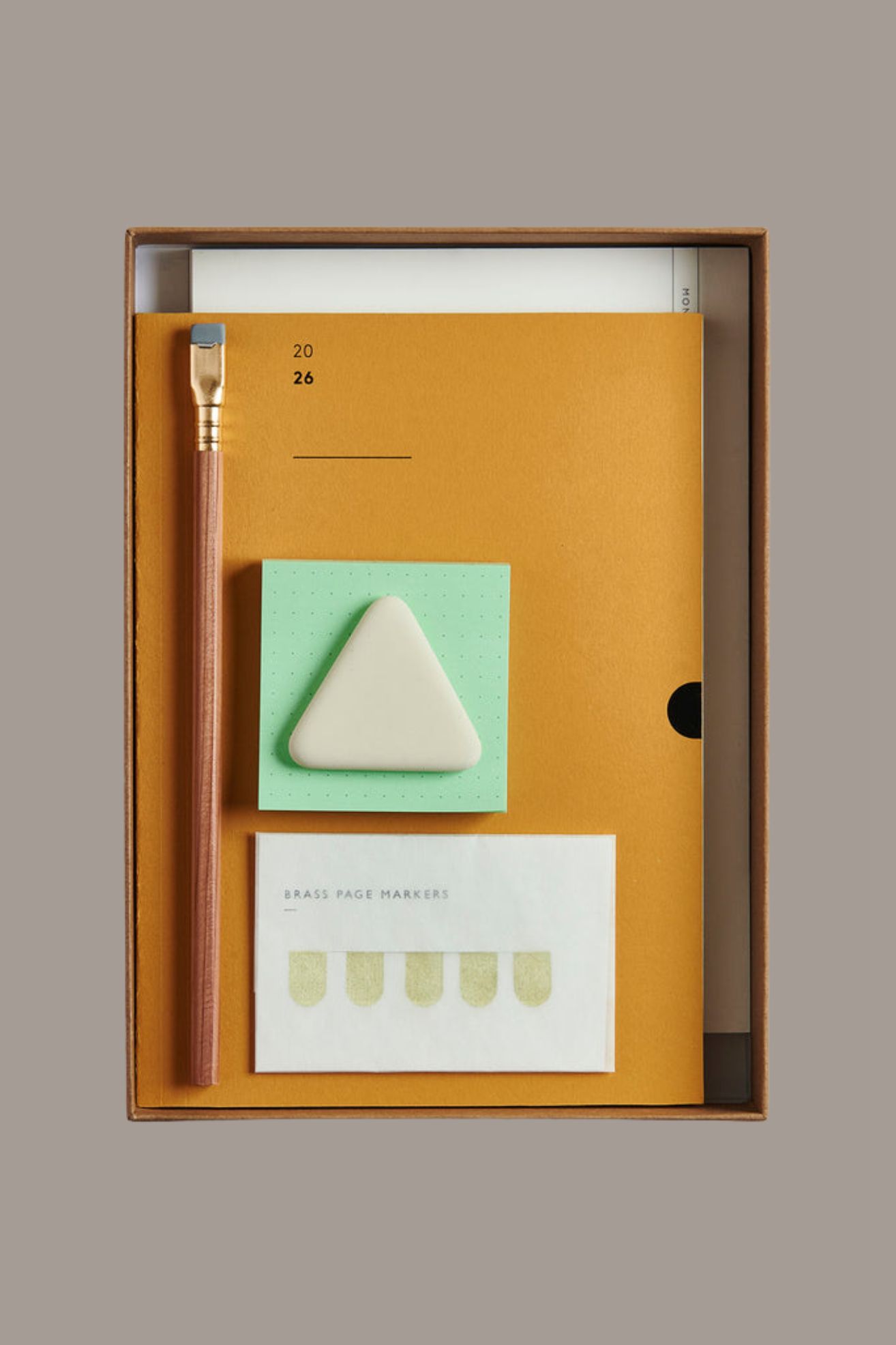 MARK+FOLD, 2026 Diary Gift Set in Classic Mustard