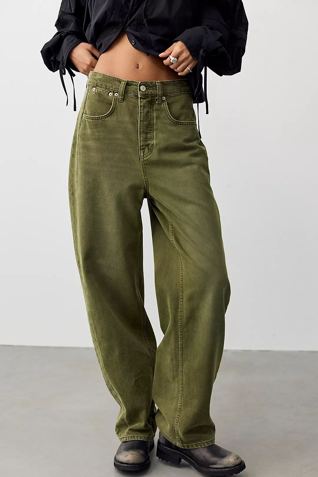Free People, We the Free Truro Baggy Puddle Jeans