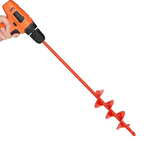Maxccino Auger Drill Bit for Planting 2"(d) X14.5(l), Garden Ground Earth Spiral Drill Bit for 3/8" Hex Drive Drill, for Post Hole Digger Bulb Bedding Digging Plant Rapid Planter
