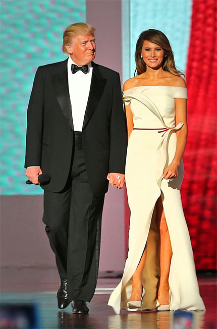 melania trump, donald trump, liberty ball
