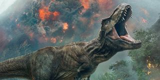 The T-rex in Jurassic World: Fallen Kingdom