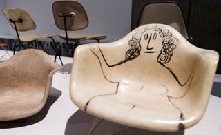 An artist's interpretation of the duo's shell armchair.
