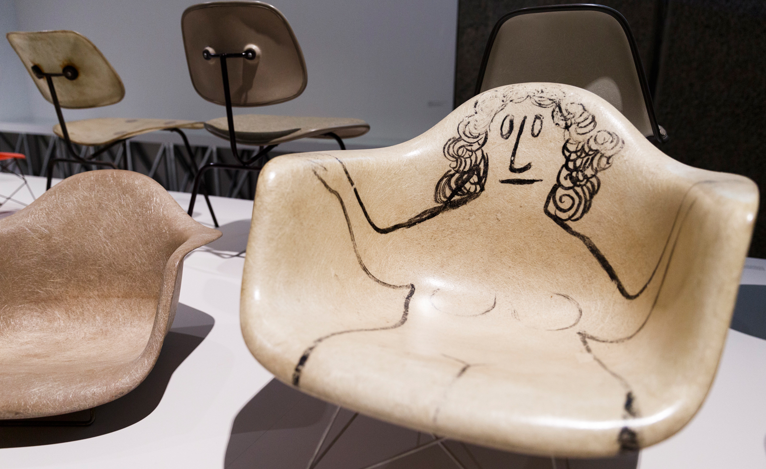 An artist's interpretation of the duo's shell armchair.