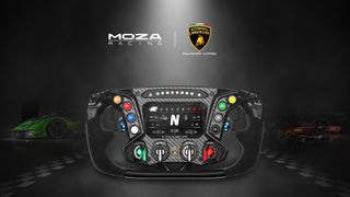 The Moza Lamborghini racing wheel