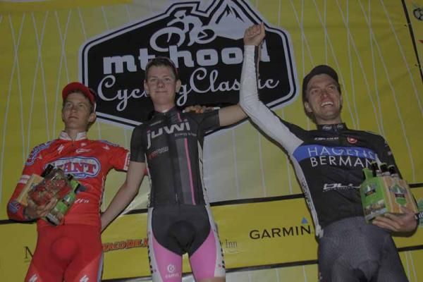 The men's podium from left: Nate Wilson, Jeff Perrin and Chris Wingfield