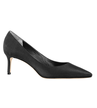 BLACK PEAU MID-HEEL CLASSIC PUMP