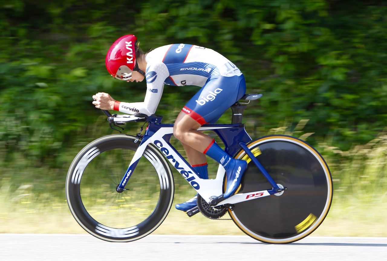 Carmen Small (Bigla-Cervelo) on her way to the US TT title