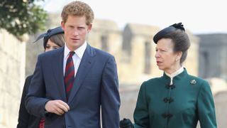 Prince Harry and Princess Anne, Princess Royal arrive for a thanksgiving service