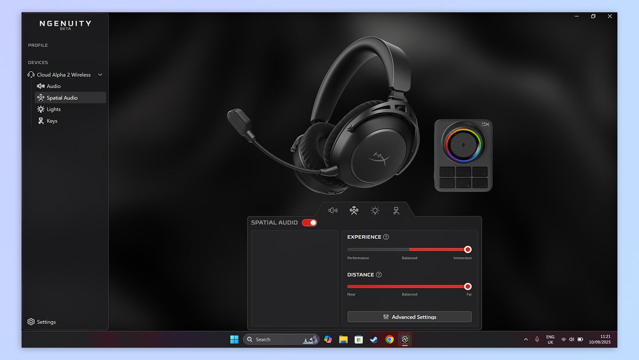 HyperX Ngenuity software screenshot