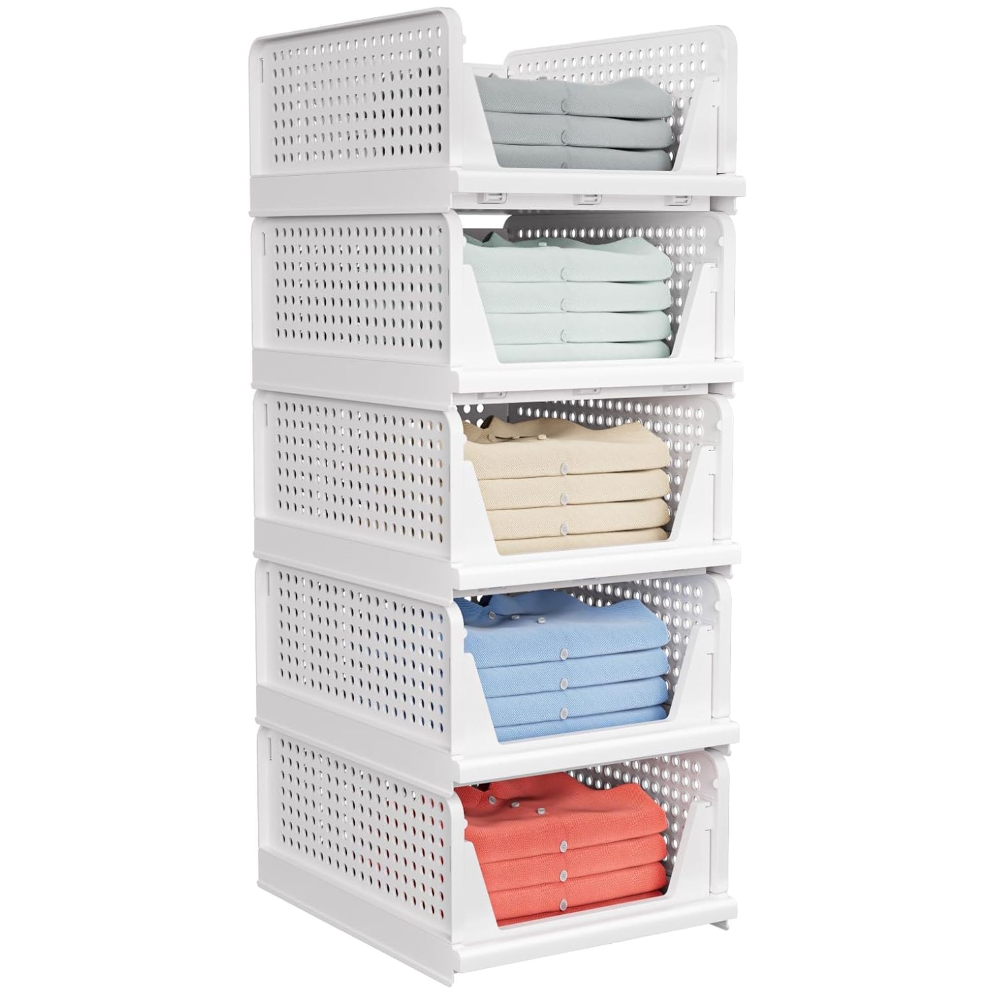 Stackable vertical clothes storage