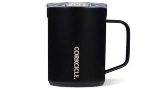 black mug with handle