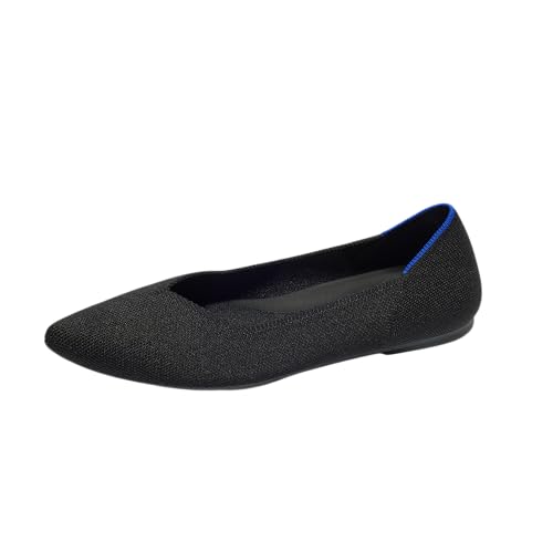 Rothy&#039;s the Point Ii Women&#039;s Slip-On Shoes, Pointed-Toe Flats, Black, Made From Recycled Plastic Bottles &amp;amp; Machine Washable, Size 7