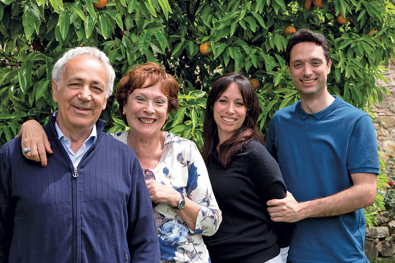 Giovanni Ciacci (left) and wife with children Francesca and Andrea