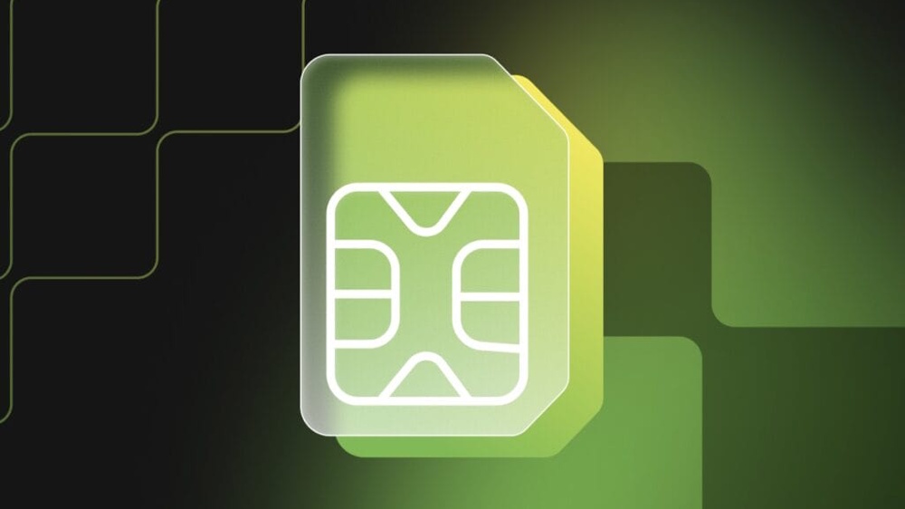 Digital illustration of a green eSim.