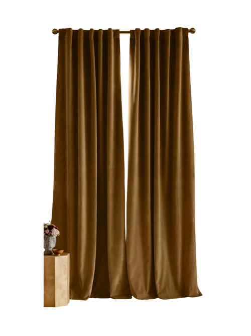 Cotton Velvet Room Darkening Curtain