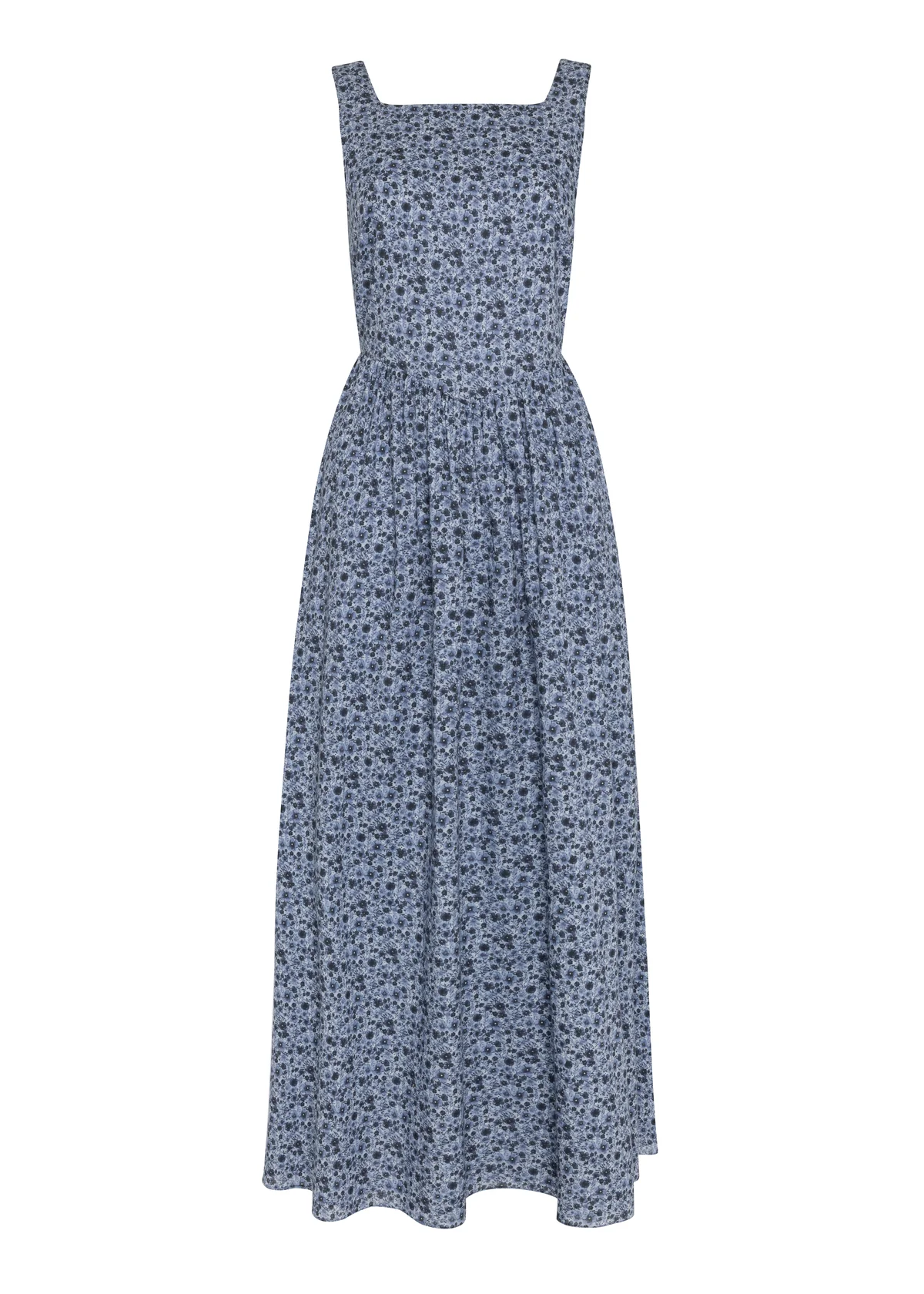 a blue floral St Clair London Lily dress