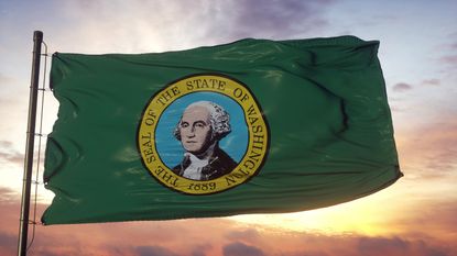 Washington state flag for Washington state tax guide