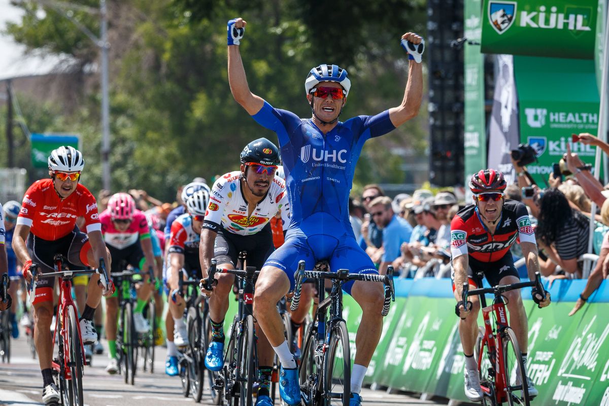 Travis McCabe wins stage 1 at the 2018 Tour of Utah