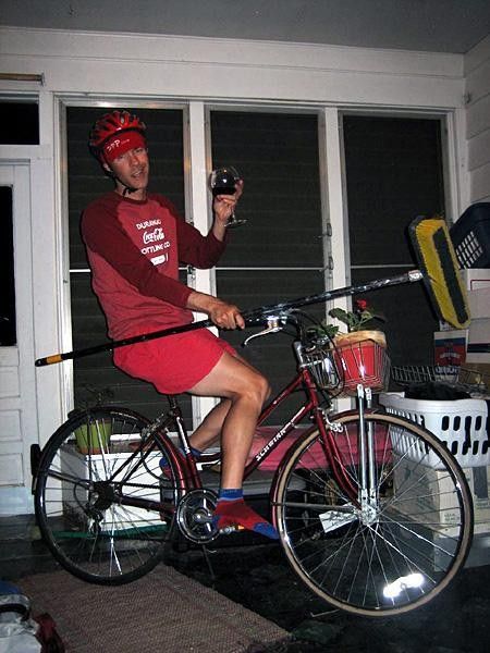 Tim celebrates my lanterne rouge.
