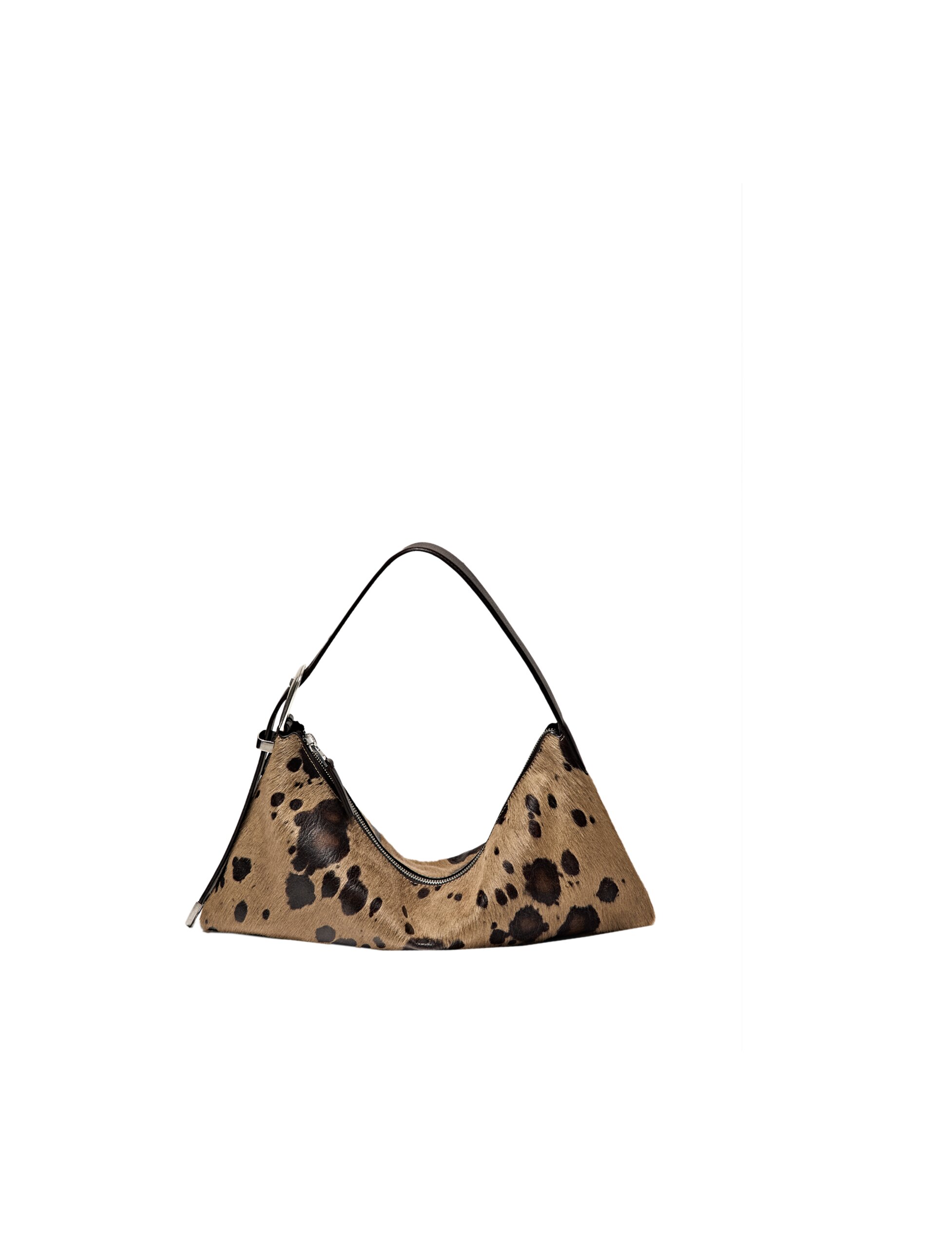 Animal Print Hair-On Leather Bag