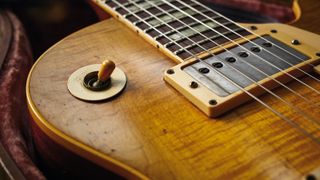 Close up of original 1959 Gibson Les Paul Standard