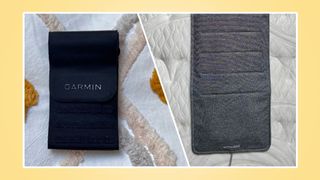 Two images side by side of Garmin Index Sleep Monitor next to Withings Sleep Analyzer