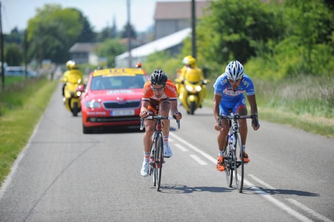 Bj&ouml;rn Leukemans (Wanty-Groupe Gobert) and Julien Duval (Roubaix - Lille M&eacute;tropole)