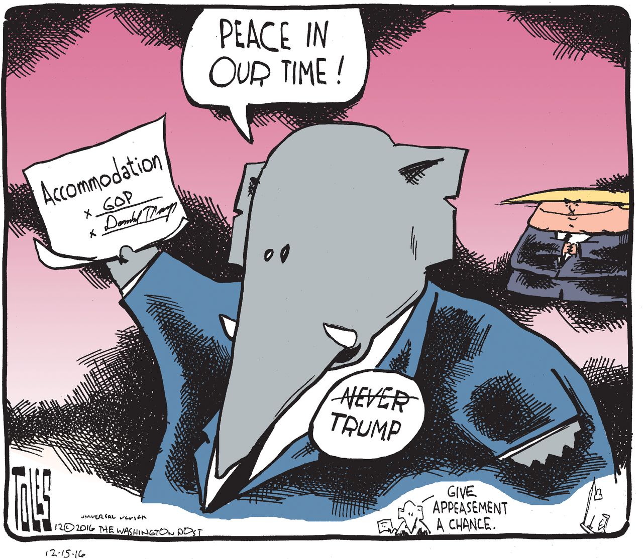 Political cartoon U.S. GOP Donald Trump