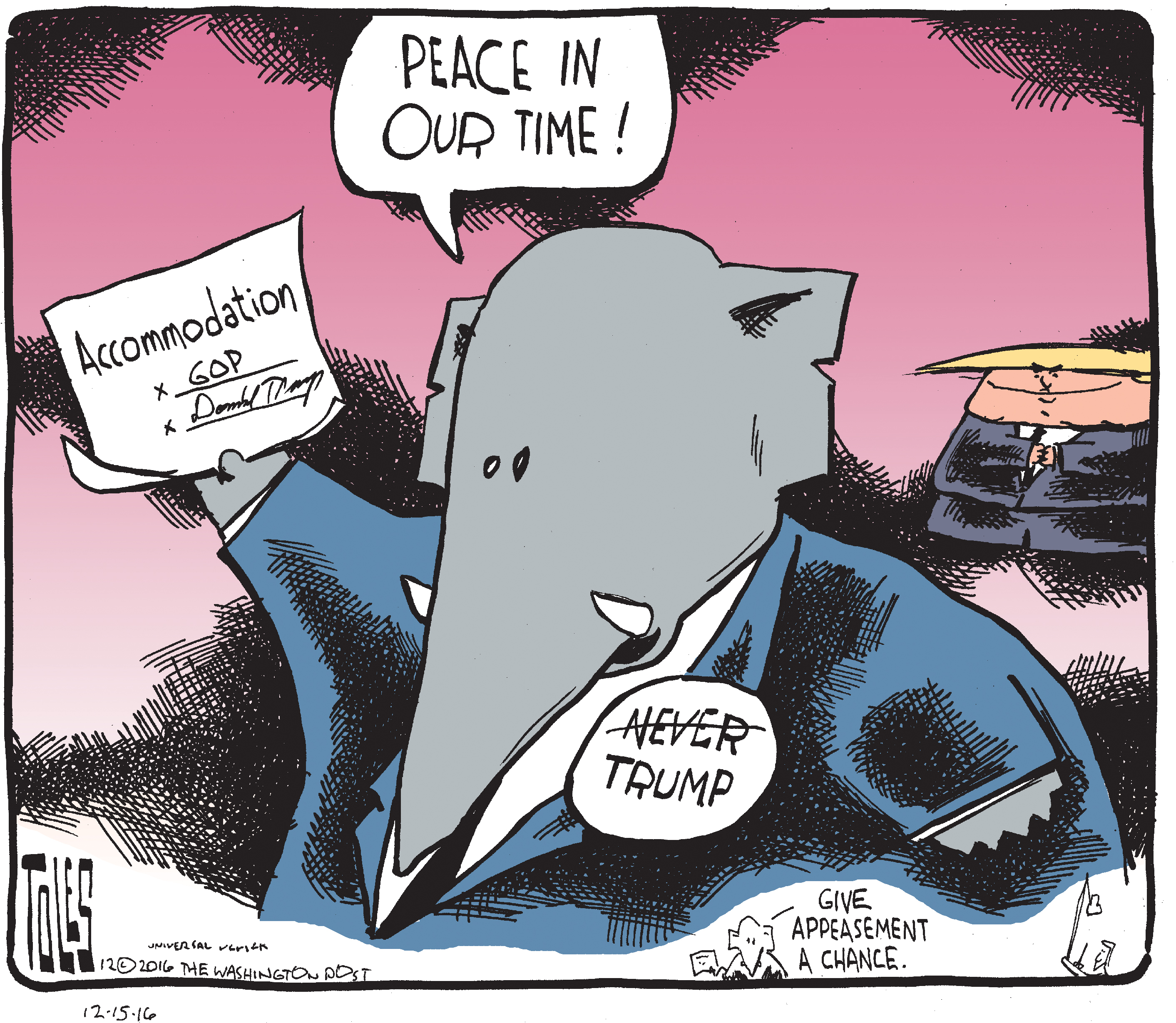 Political cartoon U.S. GOP Donald Trump