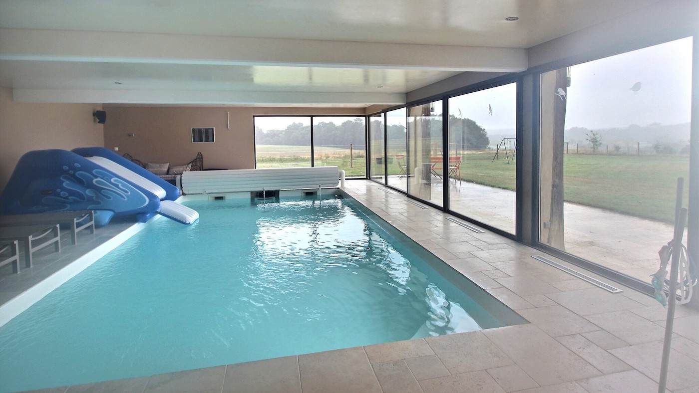 indoor swimming pool in French property