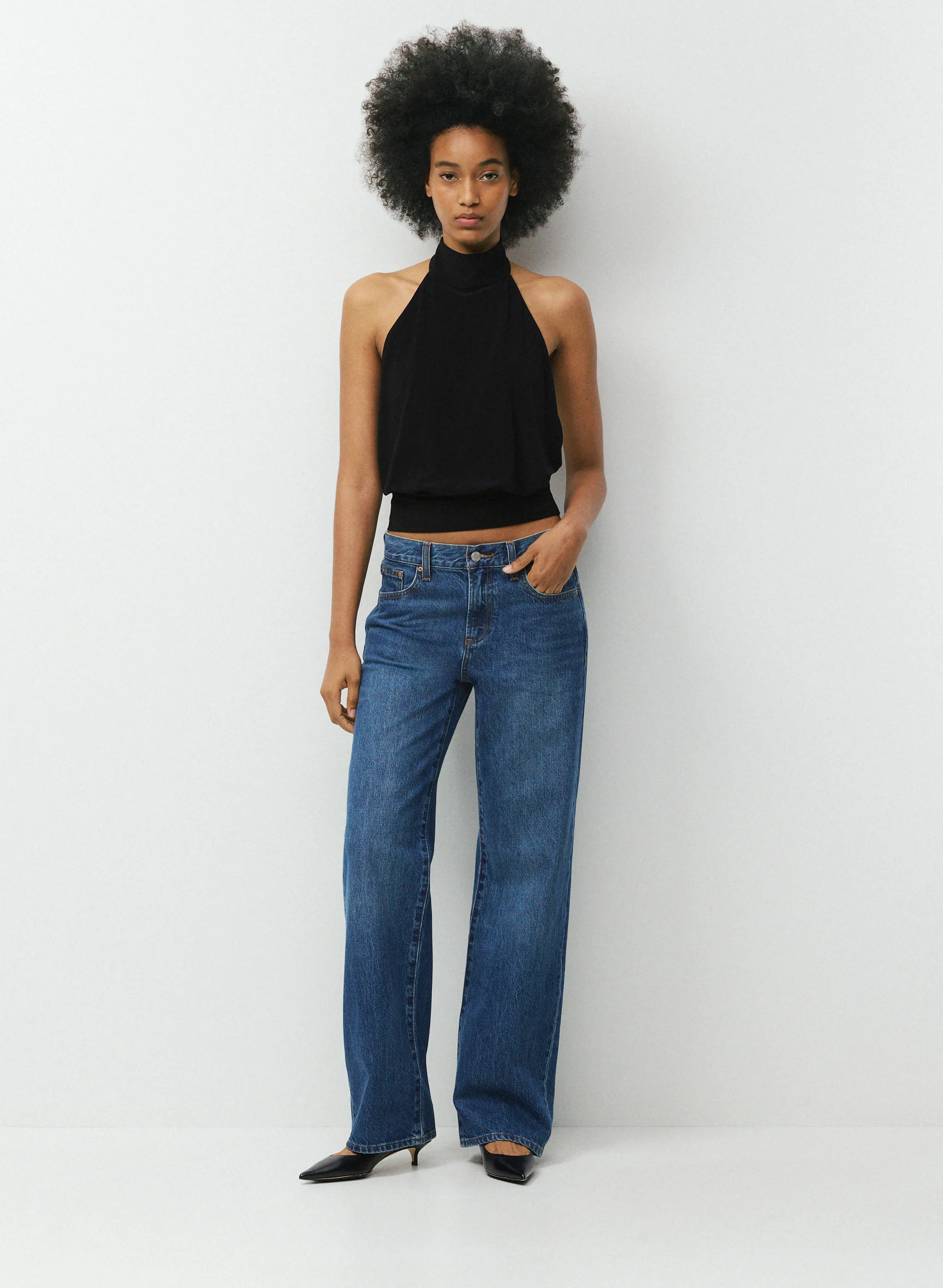 Denim Forum the Farrah Lo-Rise Wide Jean