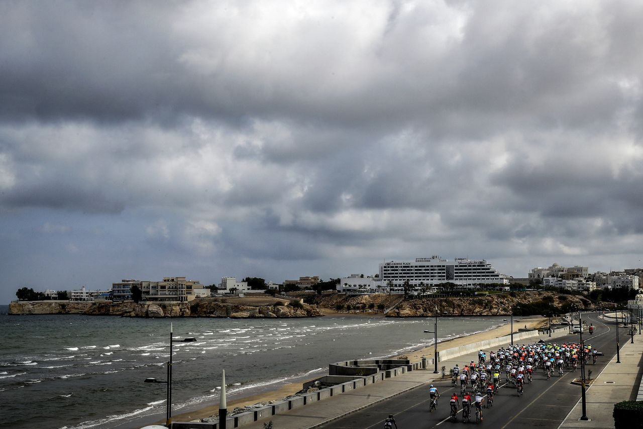 Strong winds affected the racing