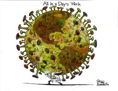 Editorial Cartoon U.S. Fauci coronavirus atlas