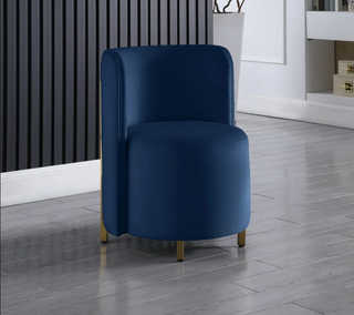 small navy accent chair